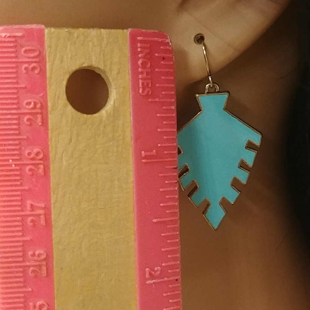 Sam Edelmon Turquoise Dangle Earrings - Picture 5 of 5
